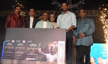 Maestro Ilayaraja and Vishal felicitated at International Hot Air Balloon festival