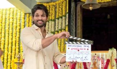 "Stylish Star" Allu Arjun's 19th Movie Pooja Stills