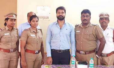 காவலர்களுக்கு கூலிங்கிளாஸ் வழங்கிய நடிகர் ஜெய்வந்த்