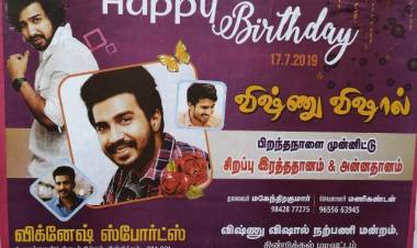 Vishnu Vishal Fans Celebrated Birthday By Donating Blood Stills