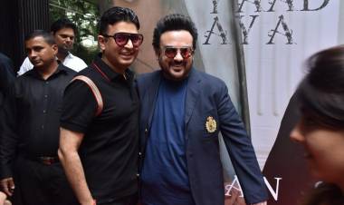 Bhushan Kumar and Adnan Sami get clicked during the song launch of Tu Yaad Aya!