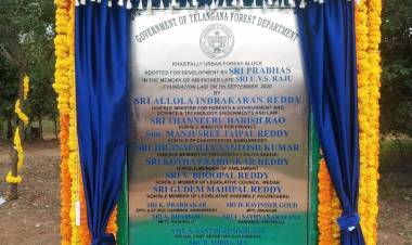 வன மேம்பாட்டுப் பணிகளுக்காக  ‘இளைய புரட்சி நடிகர்’ பிரபாஸ் வழங்கிய இரண்டு கோடி!