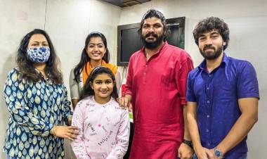 Gorgeous @iamRashmika launched @akshith_sk's #Seethayanam 2nd single #VizhigalThirandhal