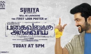 @SasikumarDir's  #PagaivanukkuArulvai First look will be launched by @Suriya_offl  today at 5 PM.