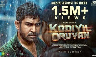 India's First Ever Film Teaser Released in 5 Languages: @vijayantony 's #KodiyilOruvan Hits an Amazing 1.5 Million+ views with Massive Response.