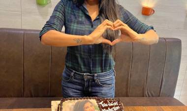 #TheNight movie team celebrates their heroine @ssakshiagarwal for reaching 1.3 Million Instagram Followers #SakshiAgarwal