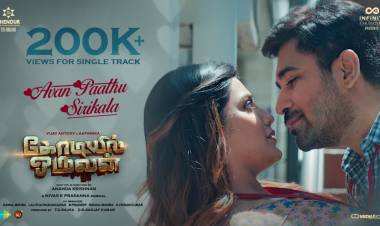 #KodiyilOruvan first single track "Avan Paathu sirikala" Hits 200k+ views .