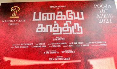 Staring @iamVikramPrabhu's #PagaiyeKathiru Movie Kick-Started With Pooja !