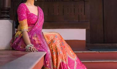Actress #MeenakshiGovind Looks Like a Stunning Goddess in a Embellished Pink Lehenga.