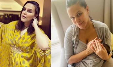 Neha Dhupia gives a glimpse of her playtime with her newborn son - watch