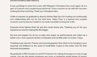 Thank you to all the movie lovers and my fans for making GodFather a humongous blockbuster.