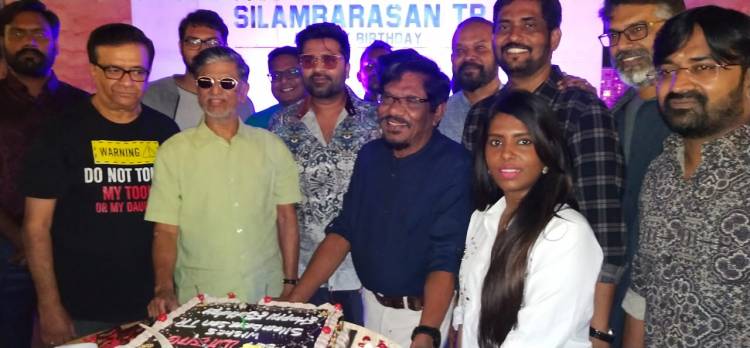 SilambarasanTR  Birthday Celebration with  maanaadu Team 