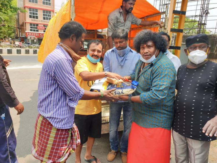 Actor YogiBabu donates 1250 kg of Rice