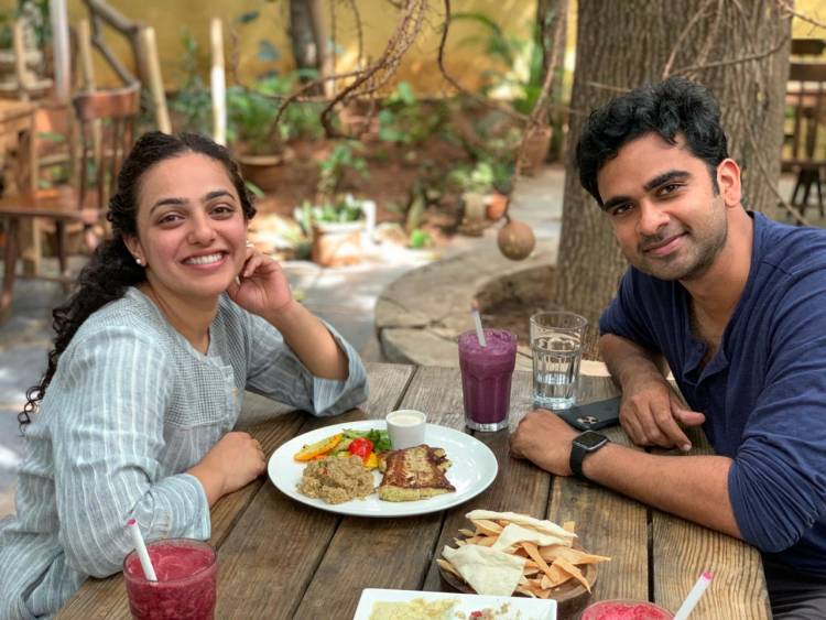 AshokSelvan & MenenNithya share pictures from their next film