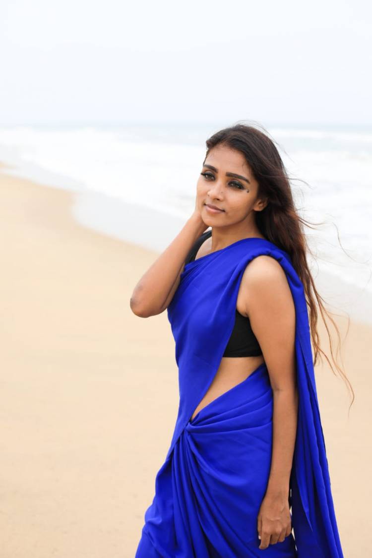 Pretty Actress @actressnimmy Latest Beach Photoshoot Sizzling in Blue 