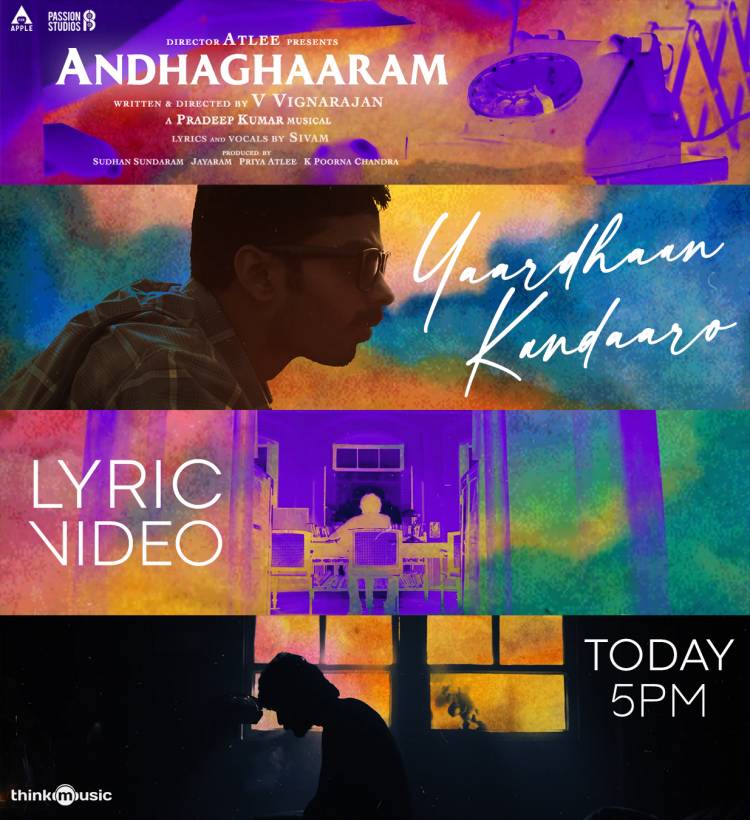 'Yaardhaan Kandaaro' lyric video of #Andhaghaaram from 5 pm today