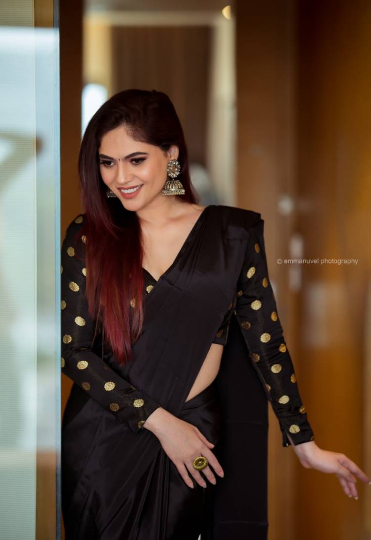 Beautiful Actress #SherinShringar @knowsherin  strikes some stunning poses in this beautiful black outfit.