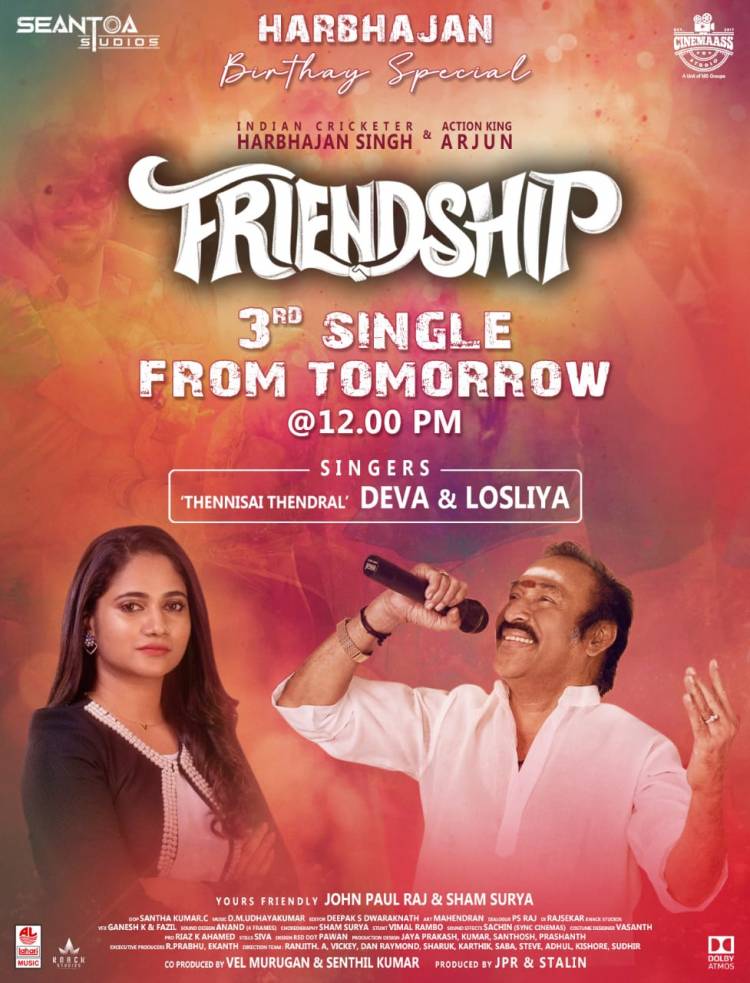 @harbhajan_singh Bdy special ! #FriendshipMovie 3rd single from tomorrow at 12 Pm.