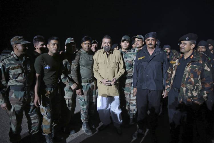 Actor Sanjay Dutt met jawaans from the Indian Army while shooting for the much-awaited movie Bhuj: The Pride Of India!