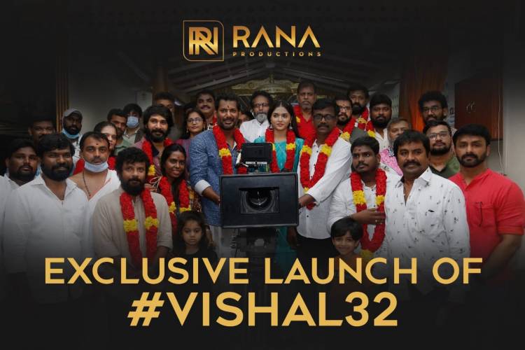 “Presenting you the exclusive  launch & Pooja video of #Vishal32.”