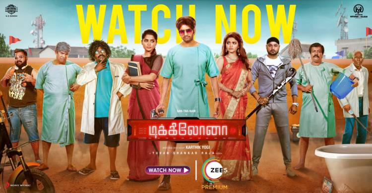 #Dikkiloona game has begun Santhanam's triple action comedy saravedi is out now on @ZEE5Tamil 
