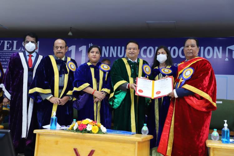 Vels University honours TR Silambarasan with an honorary doctorate at the 11th Annual Convocation Ceremony 