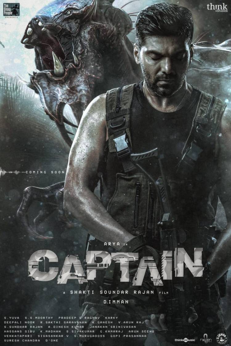 Think Studios in association with The Show People Presents A Shakti Soundar Rajan directorial Arya starrer “Captain” First Look revealed