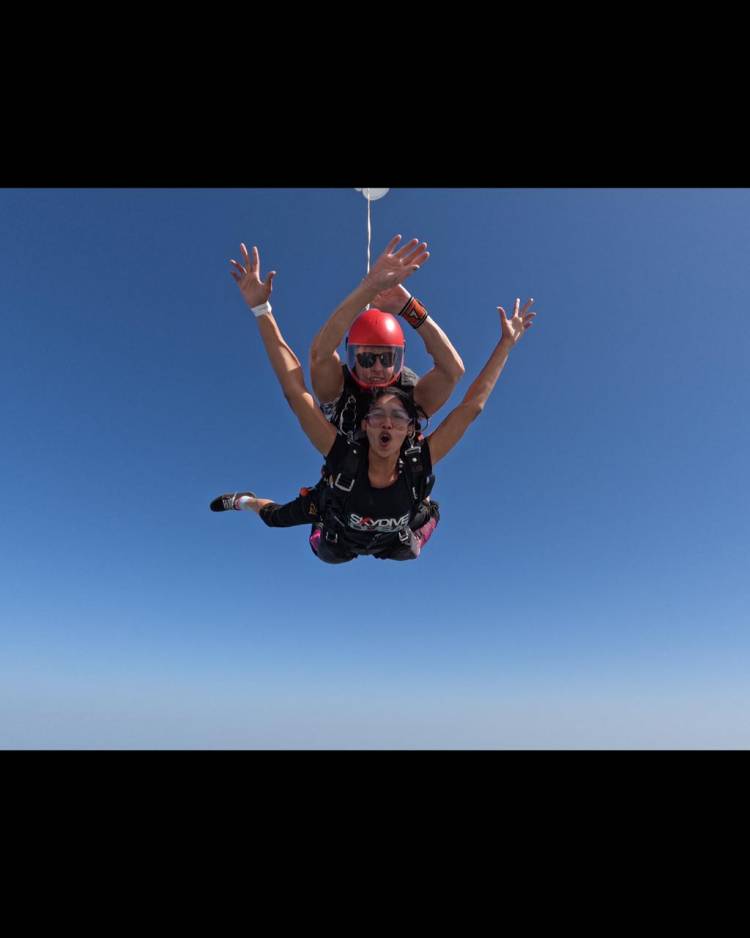 Actress Dushara Vijayan’s unforgettable skydiving experience