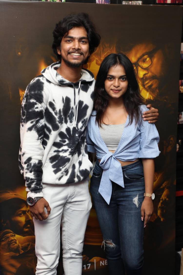 Gayatri- Pushkar, creators of Amazon Prime Video original Suzhal- The Vortex held a screening for their friends in the film fraternity in Chennai today.