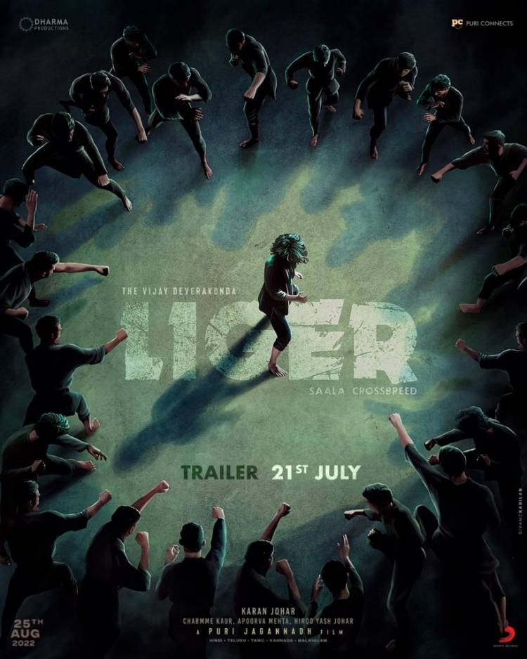 The Vijay Deverakonda, Puri Jagannadh, Karan Johar, Charmme Kaur’s LIGER (Saala Crossbreed) Theatrical Trailer On July 21st