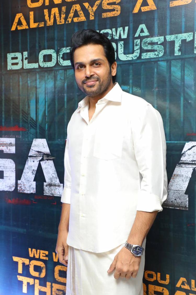 Actor Karthi has won hearts of the people following the Hat-trick Hit.