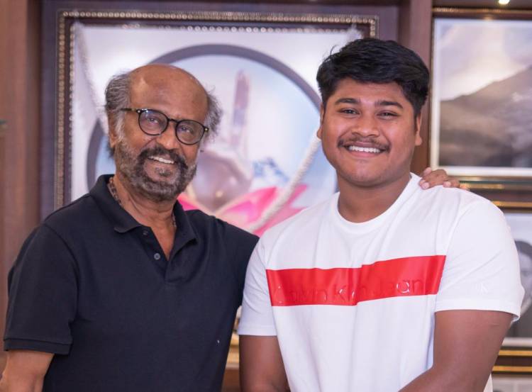 Superstar Rajinikanth blesses Stun Siva's son Kevin Kumar as he is all set to debut as stunt director.