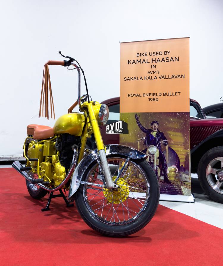 AVM Heritage Museum brings in Ulaganayagan’s Iconic Bullet as its latest addition on his Birthday!