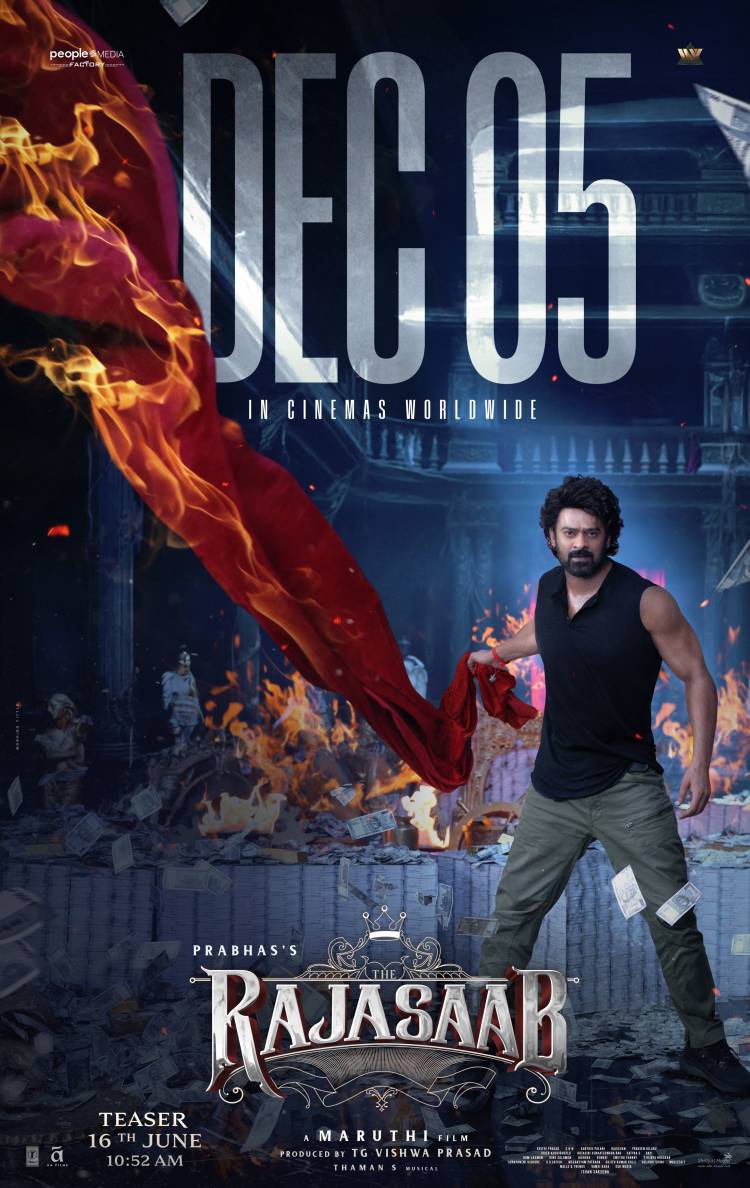 பிரபாஸின் 'தி ராஜா சாப்' 2025 டிசம்பர் 5ஆம் தேதி வெளியாகிறது