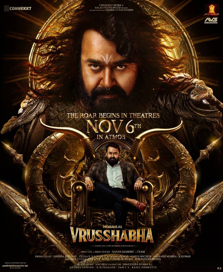 விருஷபா – நவம்பர் 6 முதல் உலகம் முழுவதும் திரையரங்குகளில் வெளியாகிறது!