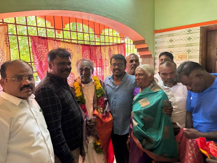 பைசன் படத்தின் நிஜ நாயகன் மனத்தி கணேசனுடன் அவரது உடற்பயிற்சி ஆசிரியர் மெஞ்சனாபுரம் திரு . தங்கராஜ் அவர்களை