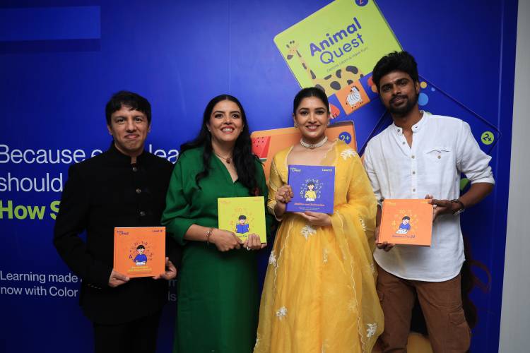 'கிகி & கொகொ' படத்தயாரிப்பாளர்களின் 'கலர் பென்சில்' ஸ்டோரை நடிகை வாணி போஜன் மற்றும் மைக்செட் ஸ்ரீராம் சென்னையில் திறந்து வைத்தனர்!