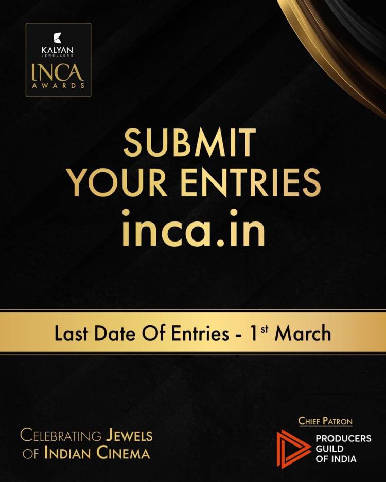 இந்திய திரைத்துறையின் பிரம்மாண்ட ‘இந்தியன் நேஷனல் சினிமா அகாடெமி (INCA) விருதுகள் 2026’ அதிகாரப்பூர்வ அறிக்கை!*
