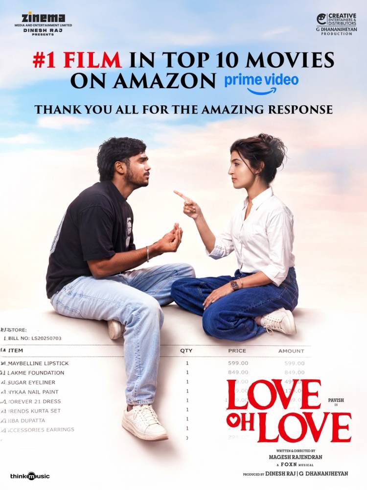 'Love Oh Love' Continues Its Winning Streak on OTT – Trends at No. 1 on Amazon Prime Video.
