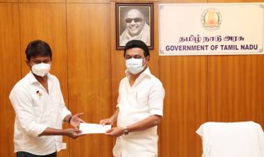 கொரோனா நிவாரணப் பணிகளுக்காக முதலமைச்சரின் பொது நிவாரண நிதிக்கு ருபாய் 25 இலட்சம் காசோலையை வழங்கினார்