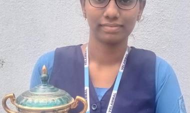 வேலம்மாள் பள்ளி மாணவி ரிந்தியா தேசிய சதுரங்க சாம்பியன்ஷிப்பில் தங்கம் வென்று சாதனை.