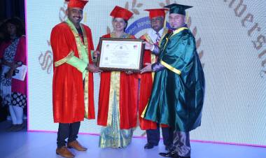 Mr.Sathish Kumar from Ooty received the Gems of Universe & Honourary Doctorate, by St. Mother Therasa University