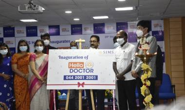 Thiru Ma. Subramanian Minister for Health, Medical Education and Family Welfare, Govt. of Tamil Nadu Launches SIMS Hospital’s Hello Doctor - 2001 2001