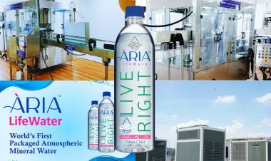 USATA - pioneer in packaged drinking water from the air, launches ARIA LifeWater - the world's first atmospheric mineral water