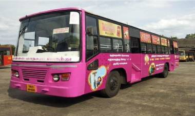 மகளிர் இலவச பேருந்து: முழுவதும் பிங்க் நிறமாக மாற்றம்...