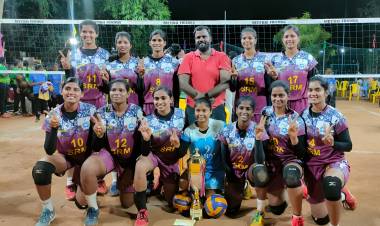 SRM IST Volleyball Women Team Won Gold in the Metro Friends State Level Volleyball Tournament