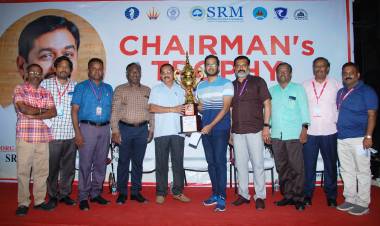 Our SRMIST Player GM Karthik Venkatraman of I-M.Com Clinched the CHAIRMAN'S TROPHY-2023 with Cash Prize of Rs.21,000/-