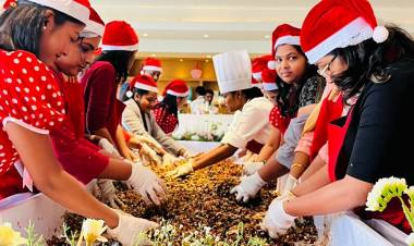 Feathers, The Radha Hotel celebrated the spirit of the Yuletide season, with age-old tradition of All Ladies Cake Mixing Ceremony.