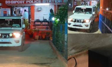 ராணிப்பேட்டை சிப்காட் காவல்நிலையம் மீது மர்ம நபர்கள் பெட்ரோல் குண்டு வீச்சு