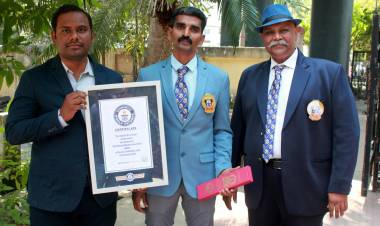 உலக சாதனையை நேரடியாக பங்கேற்று  அங்கீகரித்த கின்னஸ் குழு